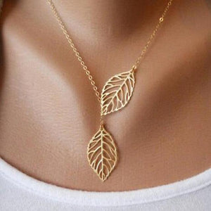 Gold and Silver Plated Leaf Necklaces