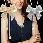 Gold and Silver Bow Necklaces