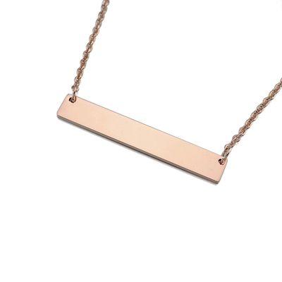 3-Tone Stainless Steel Bar Necklaces