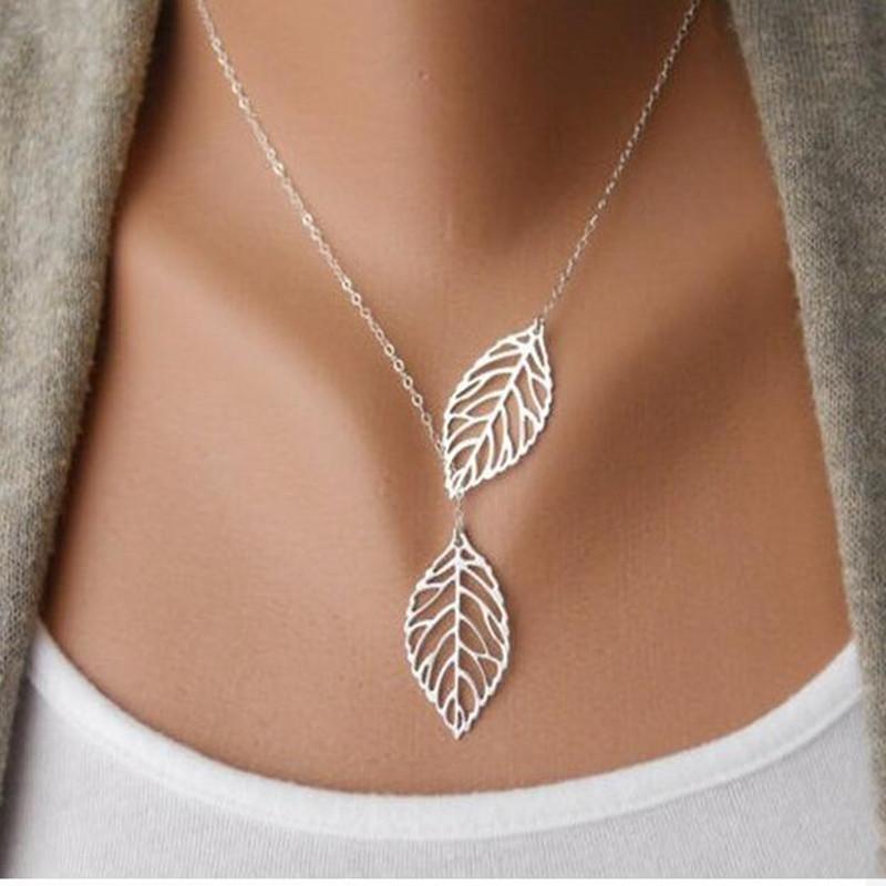 Gold and Silver Plated Leaf Necklaces